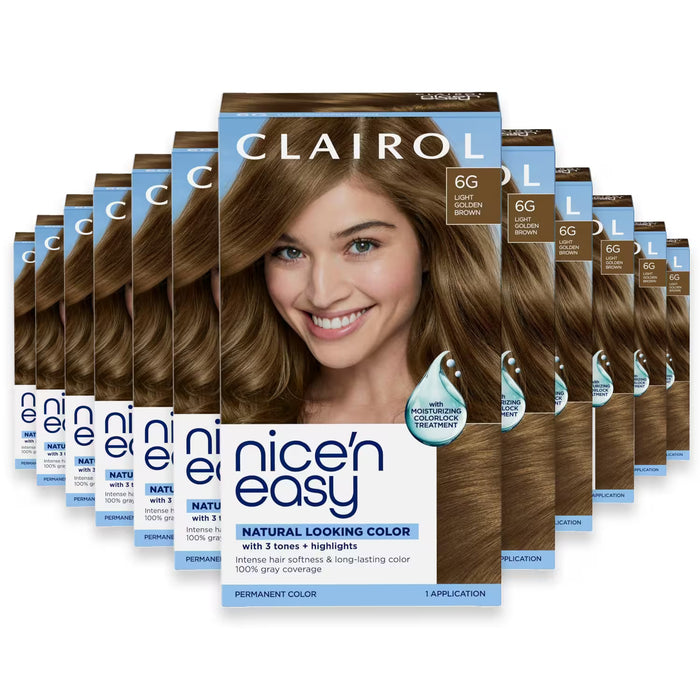 Clairol Nice’n Easy, 6G Light Golden Brown - 12 Pack