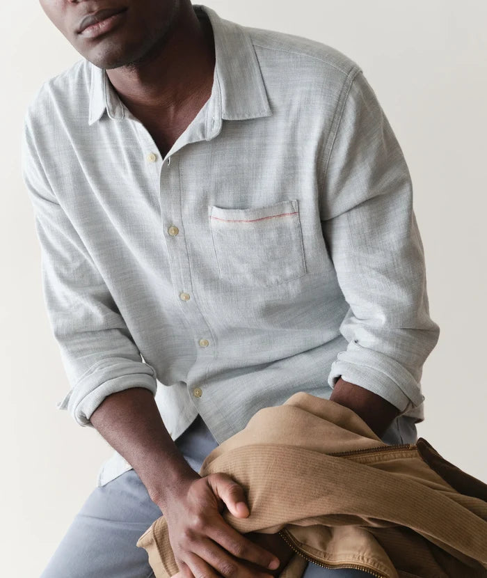 Classic Stretch Selvage Shirt Aqua