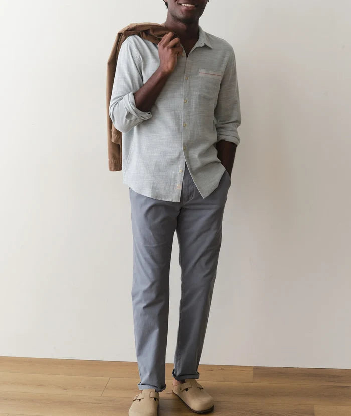 Classic Stretch Selvage Shirt Aqua