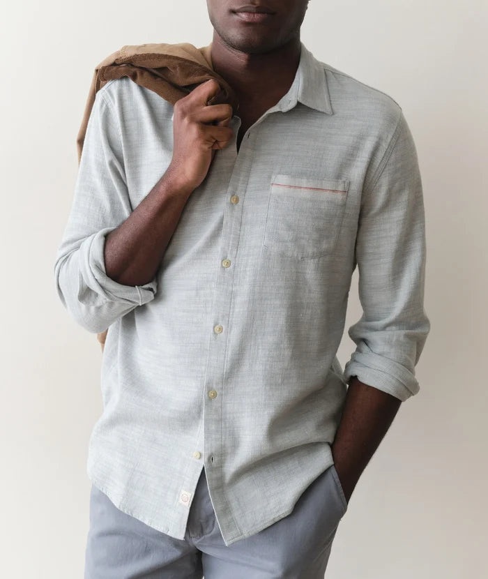 Classic Stretch Selvage Shirt Aqua