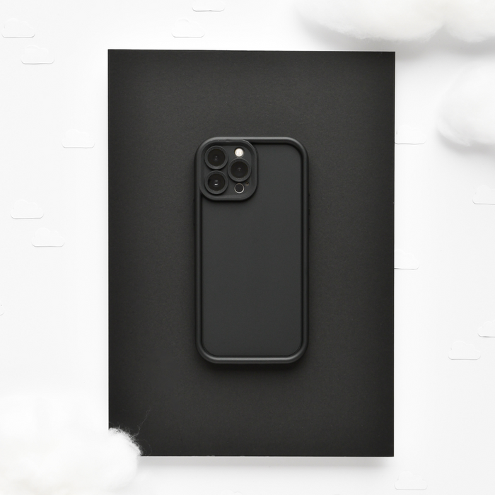 Black Cloud Soft NAKD phone case by Coconut Lane displayed on a black rectangle with a white background.