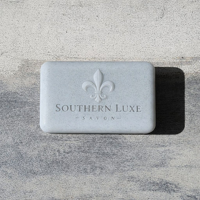 Cold Stone Creek luxury men's bath bar handcrafted with activated charcoal and avocado oil by Southern Luxe Savon