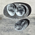Cold Stone Creek stone-shaped luxury guest soaps handcrafted with activated charcoal by Southern Luxe Savon