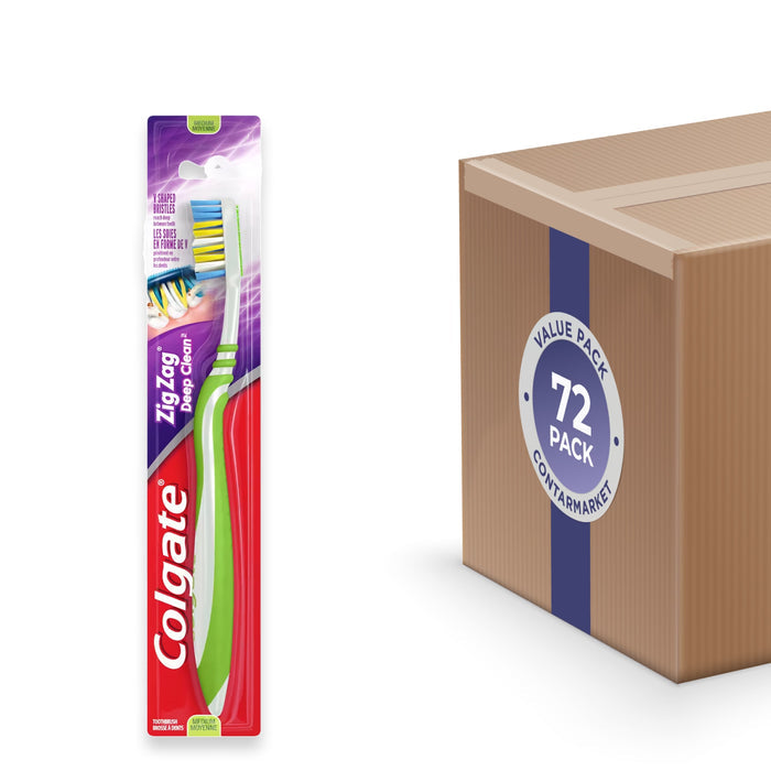 Colgate Zig Zag Toothbrush, Medium - 72 Pack