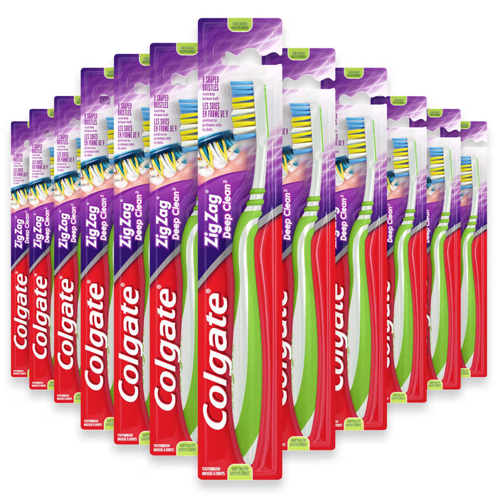 Colgate Zig Zag Toothbrush, Medium - 72 Pack