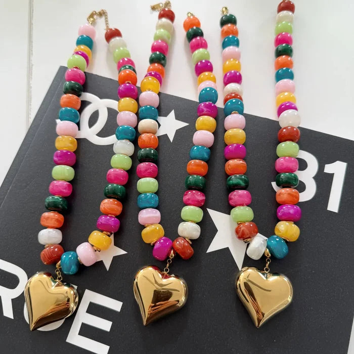 Colorful Heart Necklace