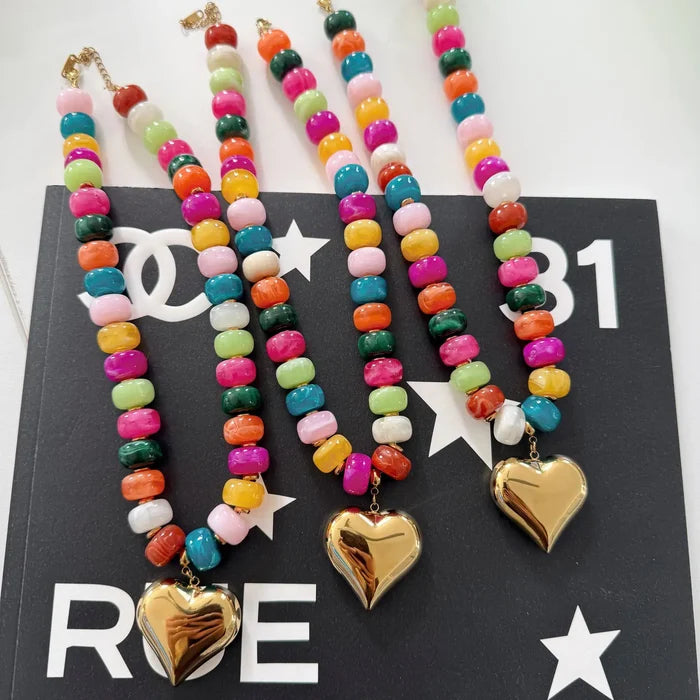 Colorful Heart Necklace