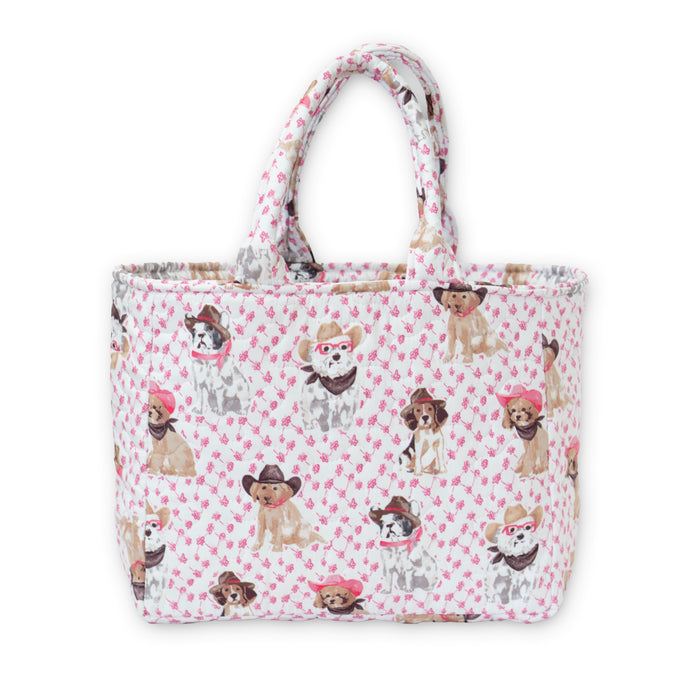 Cowboy Pups Quilted Handbag
