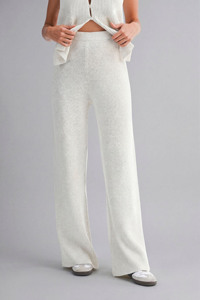 Cream Knit Pants