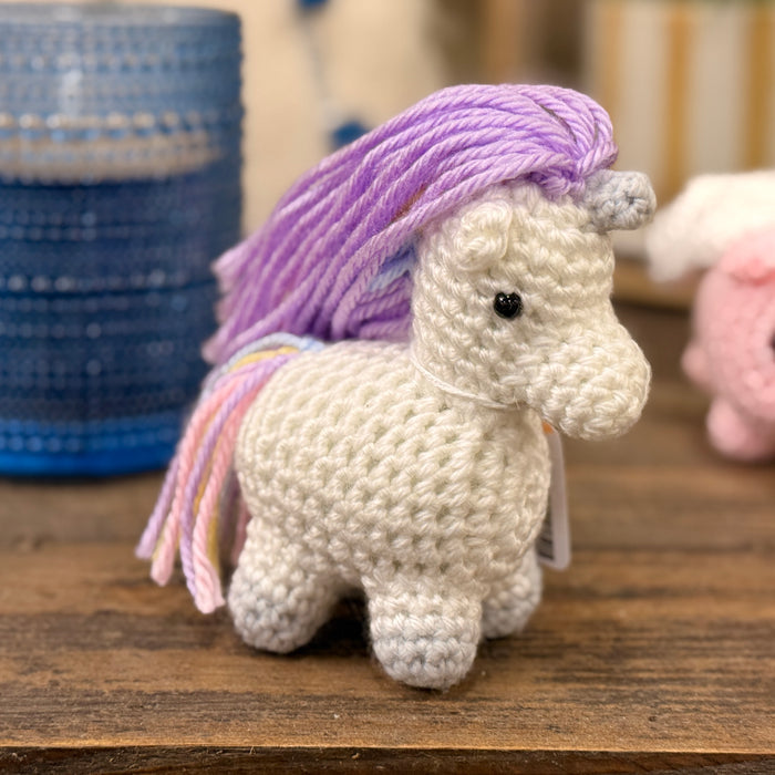 Crocheted Flying Pig & Unicorn