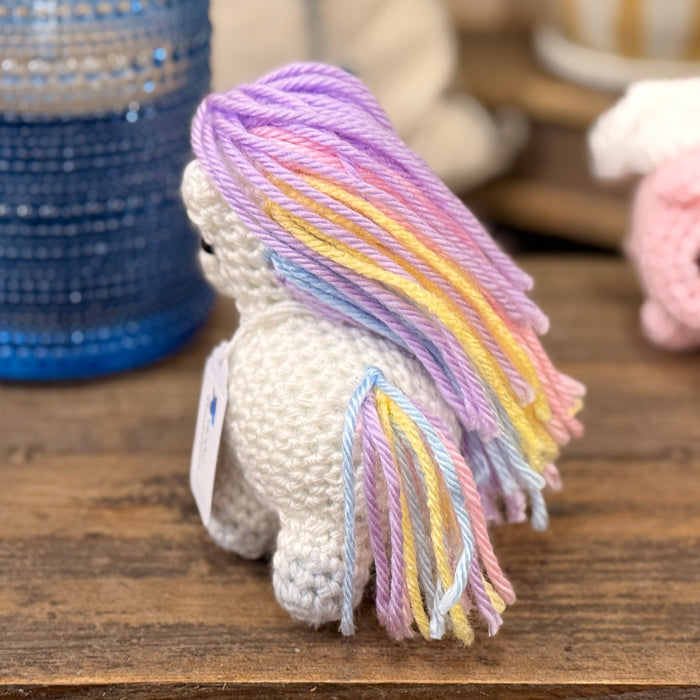 Crocheted Flying Pig & Unicorn