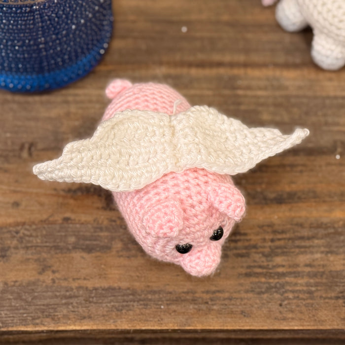 Crocheted Flying Pig & Unicorn