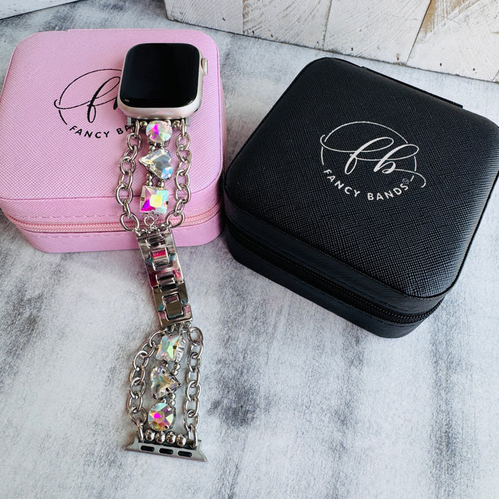 Crystal Drip Stainless Steel Link Bracelet Band For Apple Watch â â¨ Crystal Drip â Chain-Link Apple Watch Band with Iridescent Gems â¨ Ready to drip in crystal?