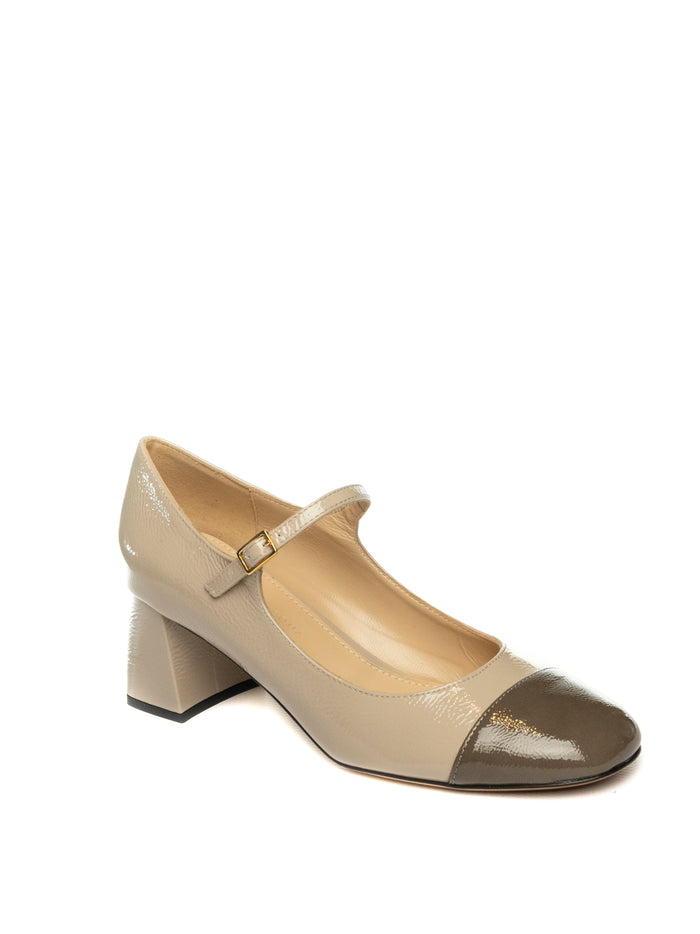 GIOIA DELL'ACQUA Décolleté Mary Jane naplak beige/taupe I2749 NAPLAK-STUCCO/TAUPE