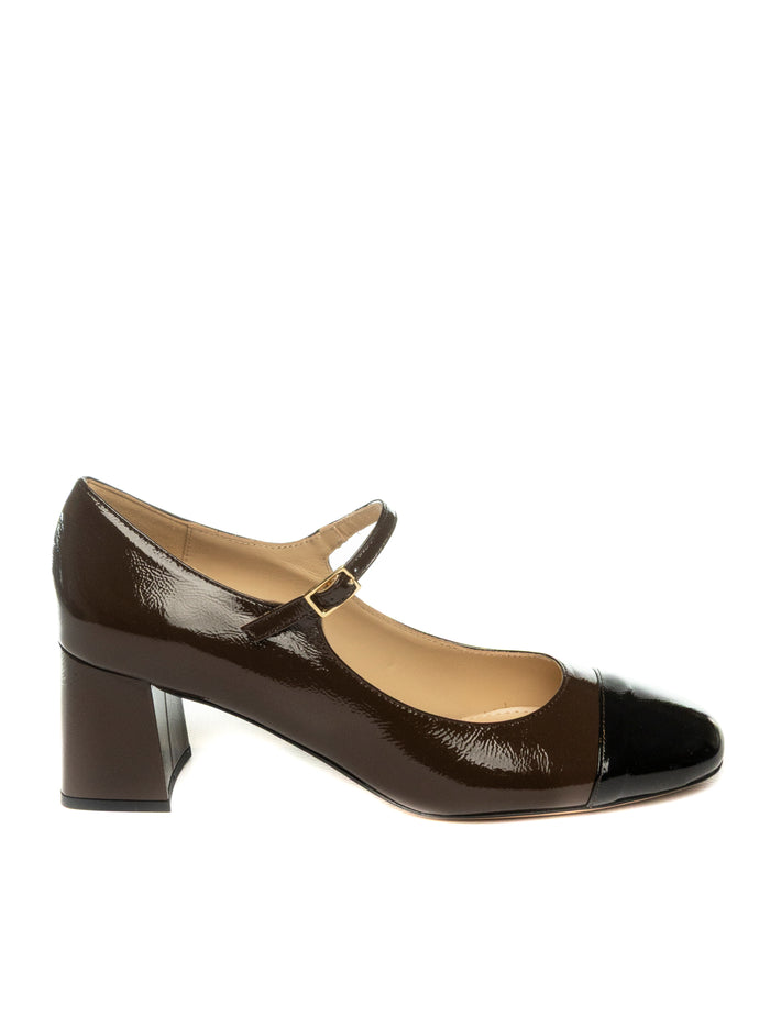 GIOIA DELL'ACQUA Dècolleté mary jane naplak moro/nero I2749 NAPLAK-BROWN/BLK