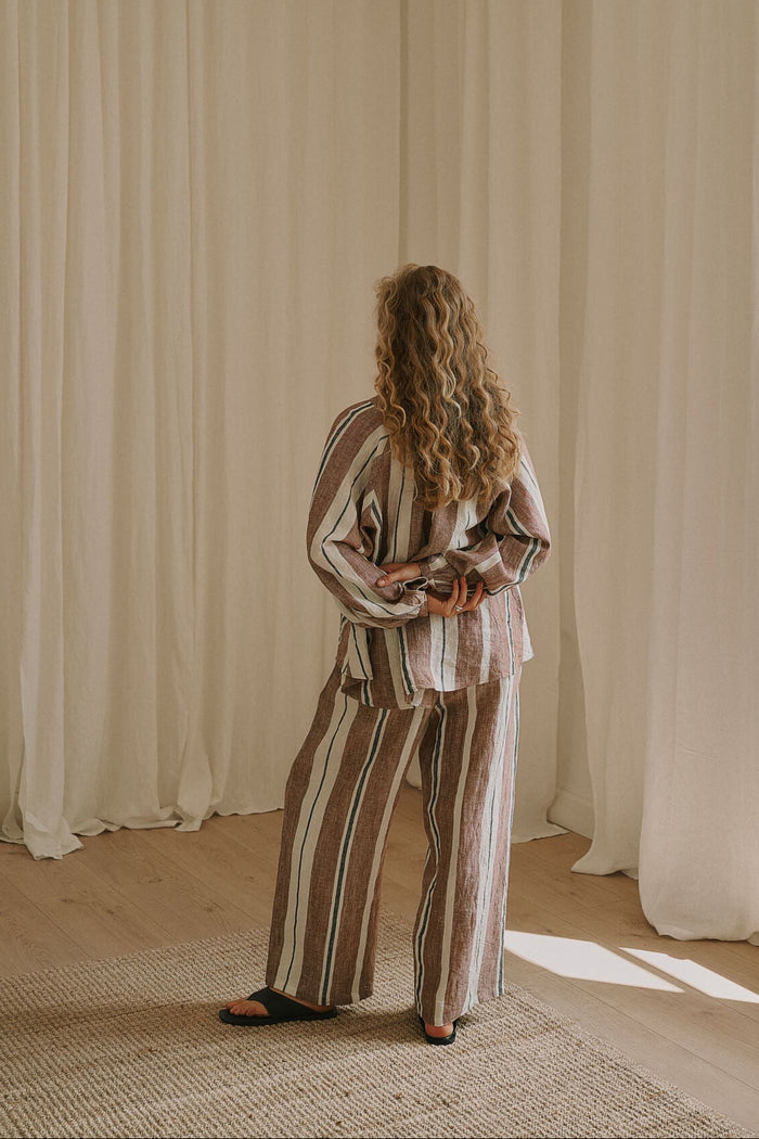 DELPHINE STRING PANT in Cambridge Brown by Annie Mi