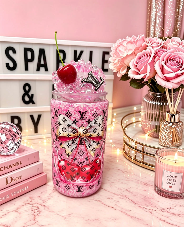 Designer Inspired Snowglobe Tumbler