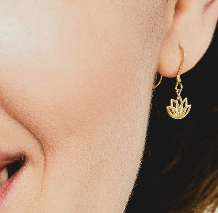 DISCONTINUED - Lotus Earrings | Little Sparkles