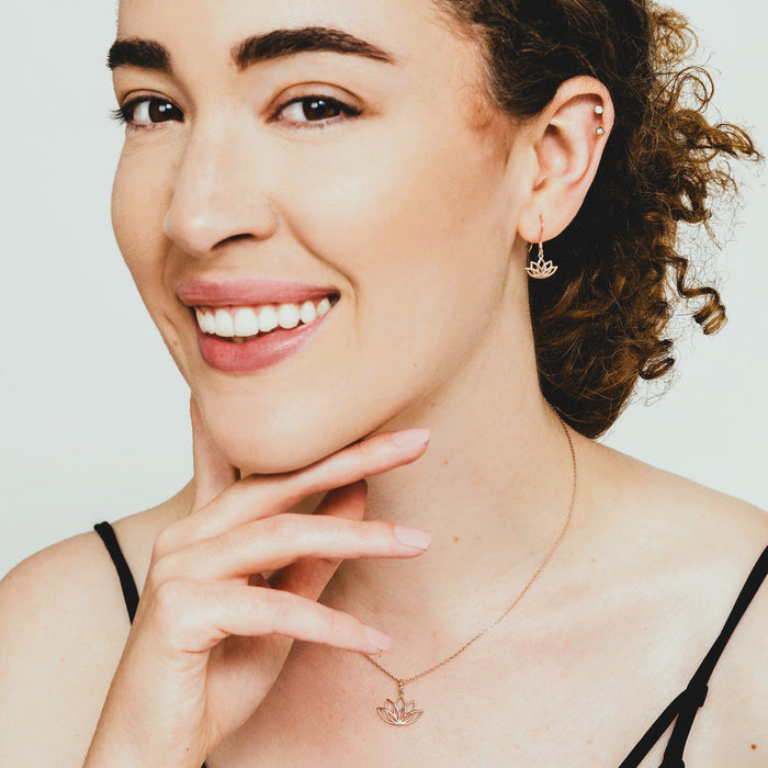 DISCONTINUED - Lotus Earrings | Little Sparkles