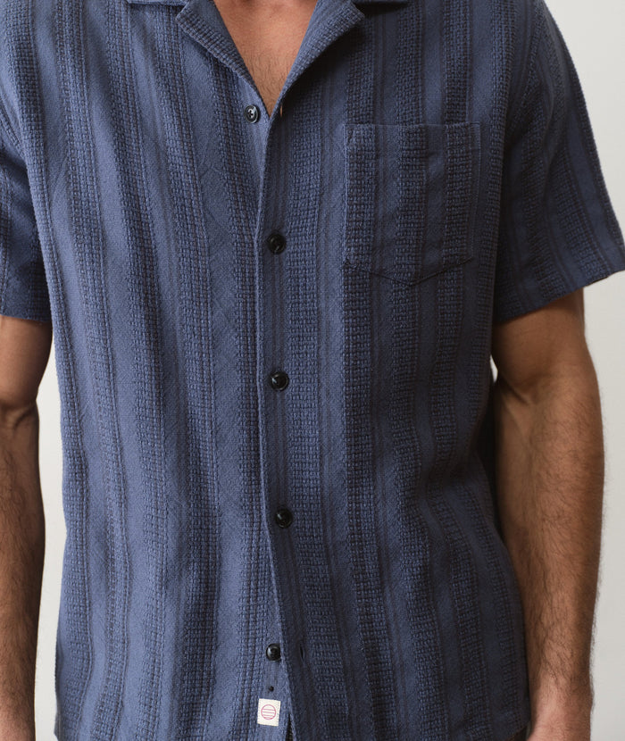 Dobby Resort Shirt Navy