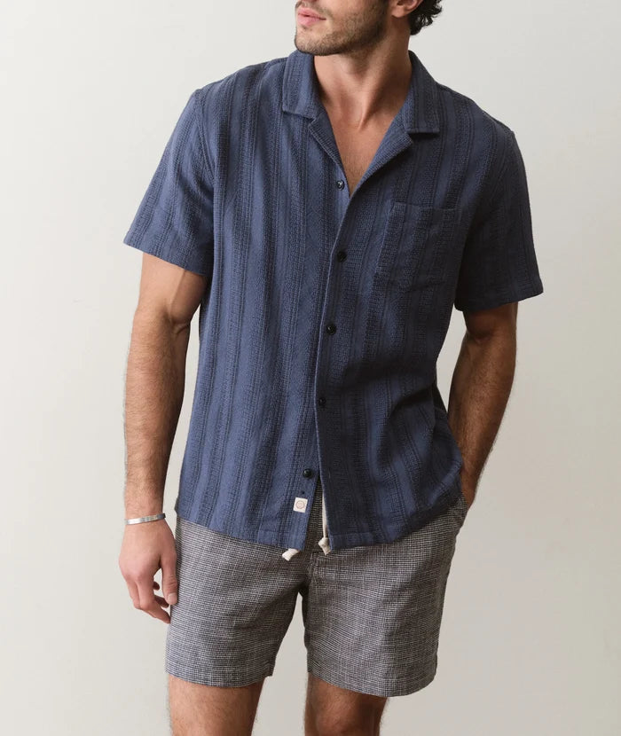 Dobby Resort Shirt Navy