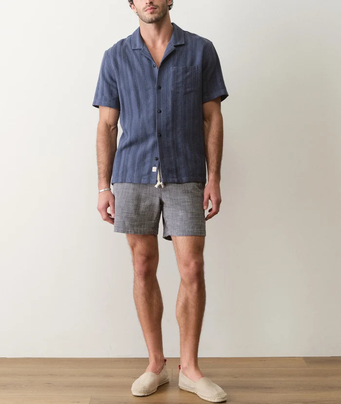 Dobby Resort Shirt Navy