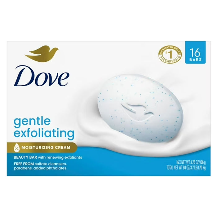 Dove - Beauty Bar Soap Gentle Exfoliating, 3.75 oz - 16 Ct