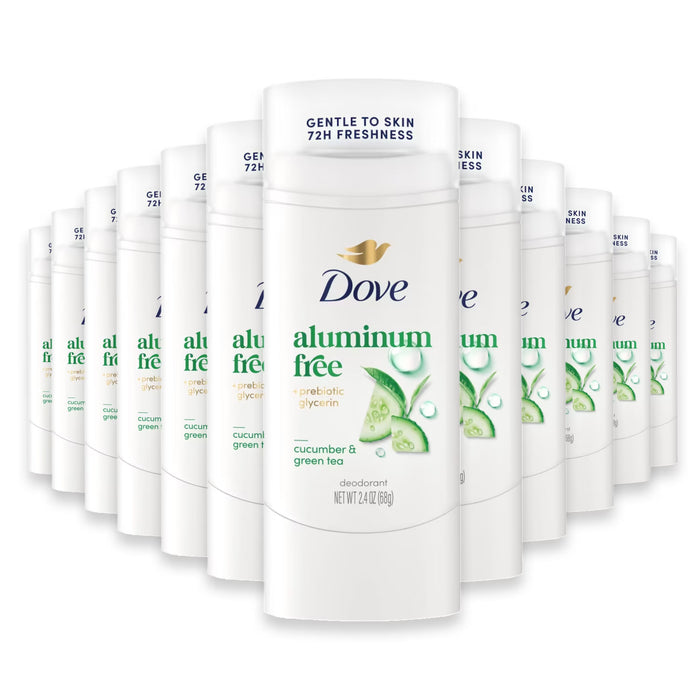 Dove 0% Aluminum Cucumber Green Tea Deodorant - 2.4 oz - 12 Pack