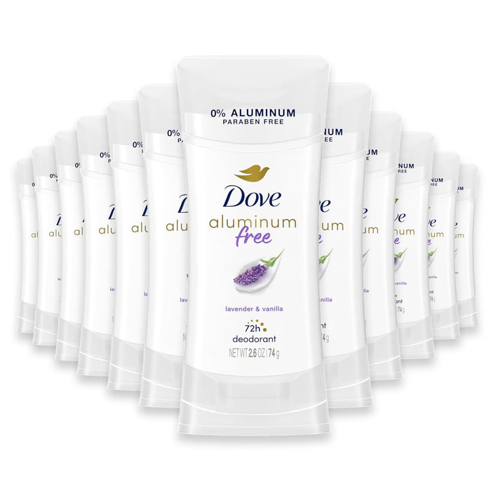 Dove 0% Aluminum Lavender & Vanilla Deodorant - 2.6 oz - 12 Pack