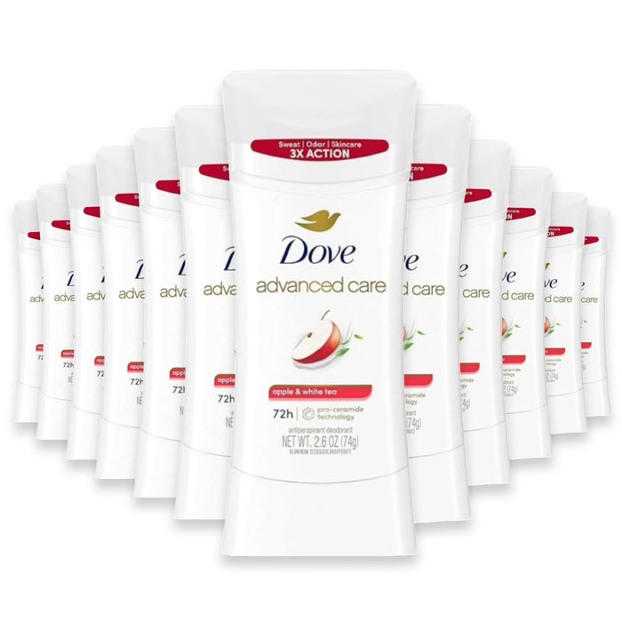Dove Advanced Care Apple & White Tea - 2.6oz - 12 Pack