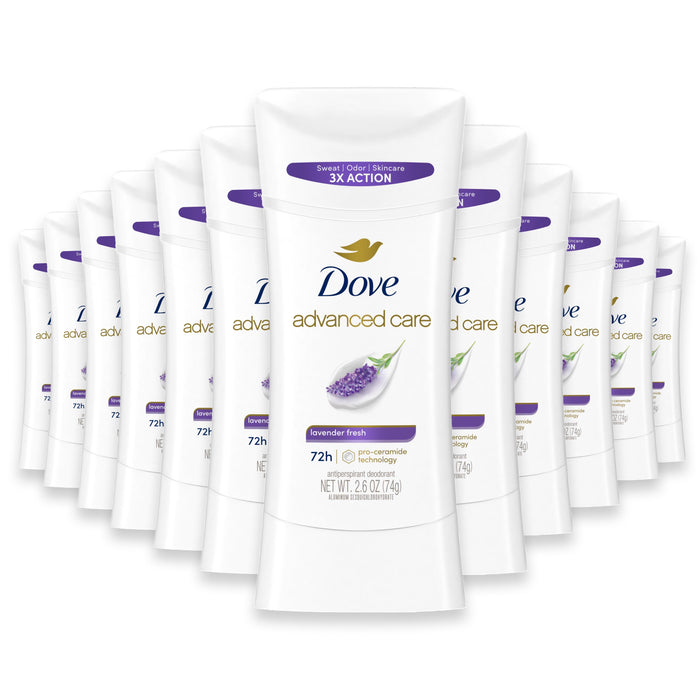 Dove Advanced Care Lavender Fresh Deodorant Stick - 2.6oz - 12 Pack