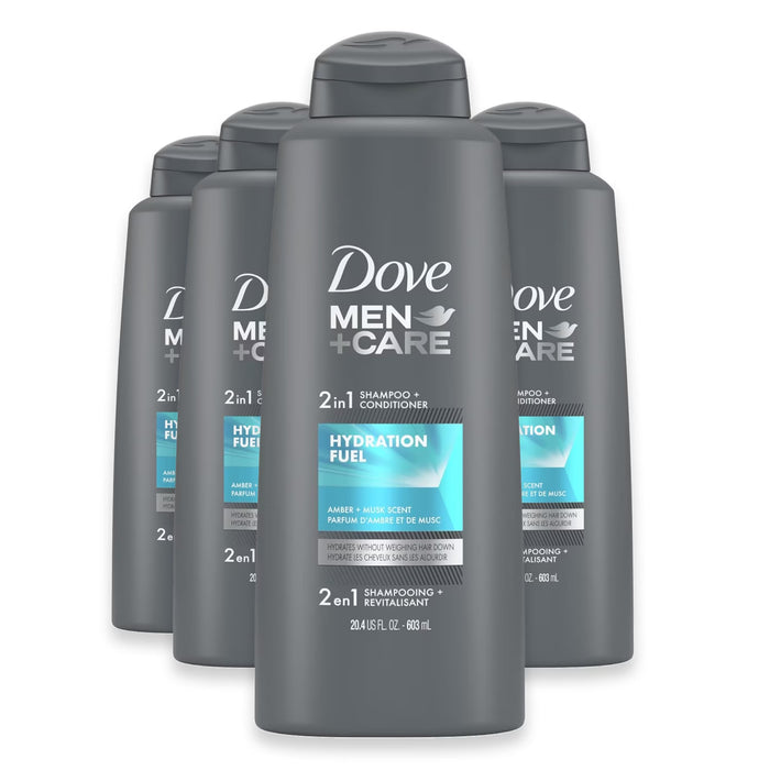Dove Men+Care Hydrate 2-in-1 Shampoo & Conditioner 20.4 oz - 4 Pack