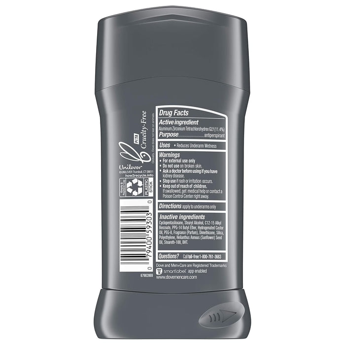 Dove Men+Care Stain Defense Clean Antiperspirant Stick 2.7 oz -  12 Pack