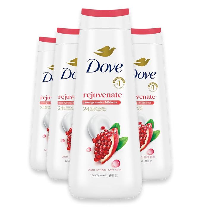 Dove Revive Pomegranate & Hibiscus Body Wash - 20 oz - 4 Pack