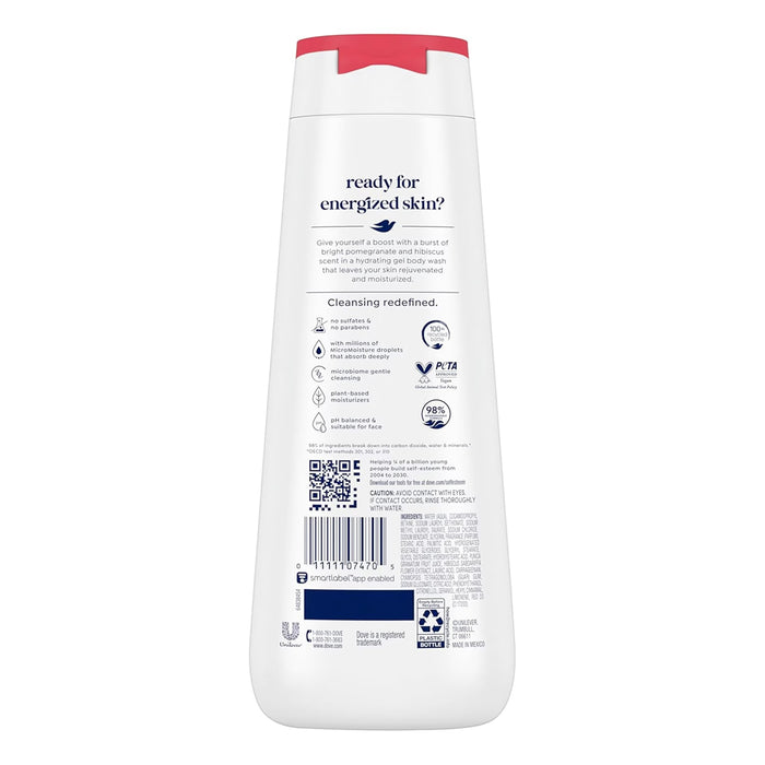 Dove Revive Pomegranate & Hibiscus Body Wash - 20 oz - 4 Pack