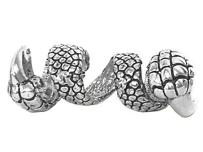 Dragon Claw Hair Bead - Sterling Silver Plated Braid Accessory front view