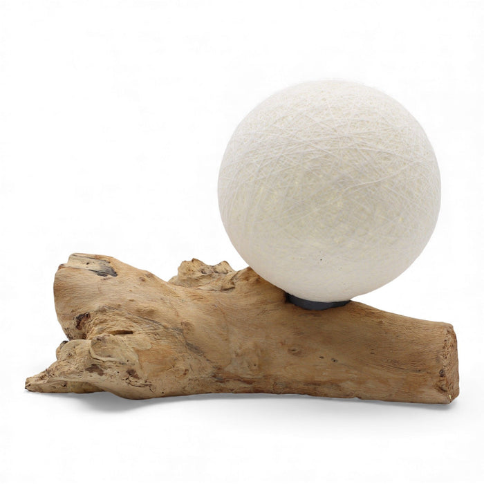 DriftGlow Lamp Cotton Luna Ivory Shade