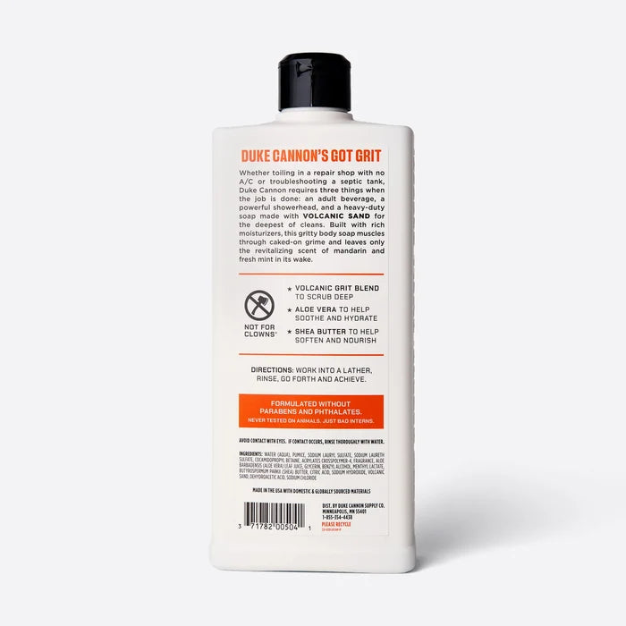 Duke Cannon Heavy Duty, Heavy Grit Body Wash