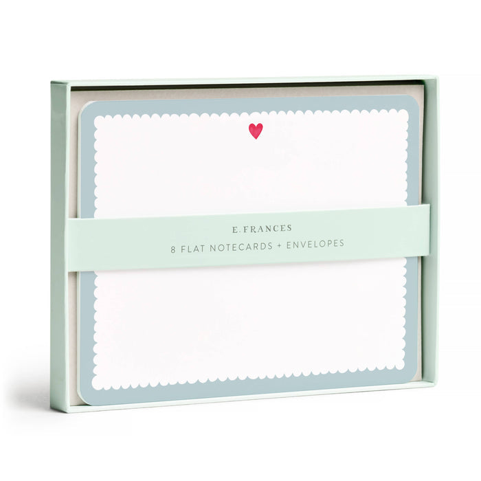 E. Frances Paper - Scalloped Heart Flat Note Set