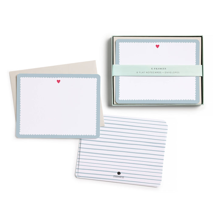 E. Frances Paper - Scalloped Heart Flat Note Set