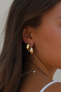 E1597G Gold Earrings-Coco Chunky Hoops-Gold