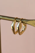 E1687G Earrings-Organic Gold Hoops
