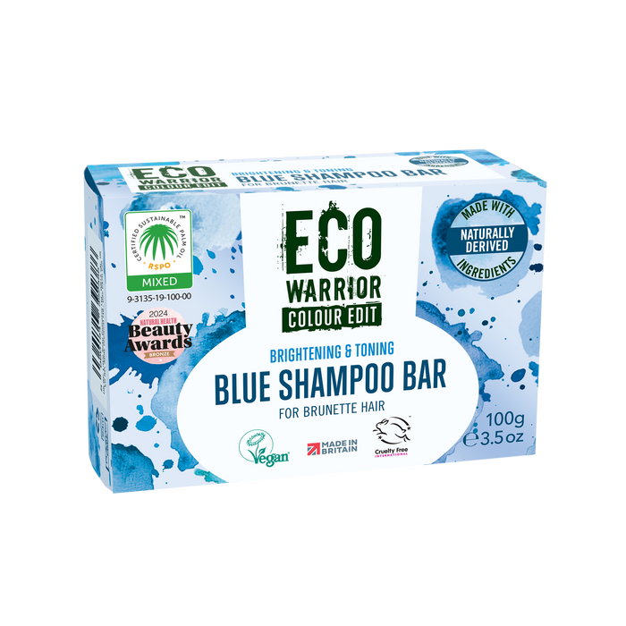 Eco Warrior Blue Shampoo Bar For Brunettes 100g