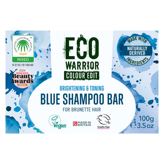 Eco Warrior Blue Shampoo Bar For Brunettes 100g