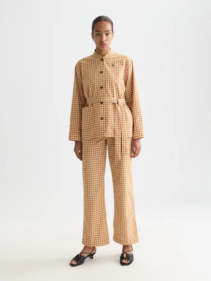 Edie - Linen Gingham High Rise Rose Dust ULH01352F