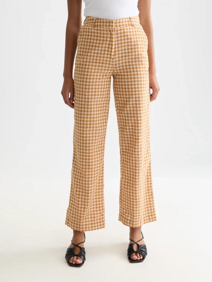 Edie - Linen Gingham High Rise Rose Dust ULH01352F