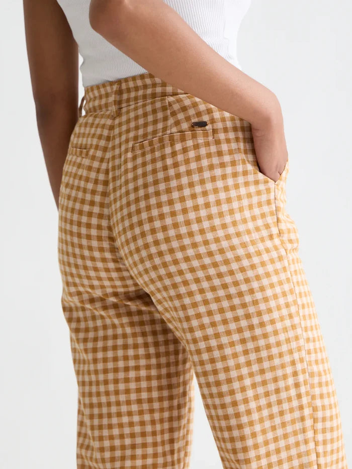Edie - Linen Gingham High Rise Rose Dust ULH01352F