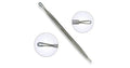 EKS Comedone Extractor 2 Loops & Flat Handle (Germany)