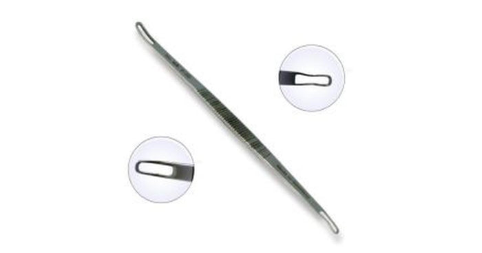 EKS Comedone Extractor 2 Squoval Loops & Flat Handle (Germany)