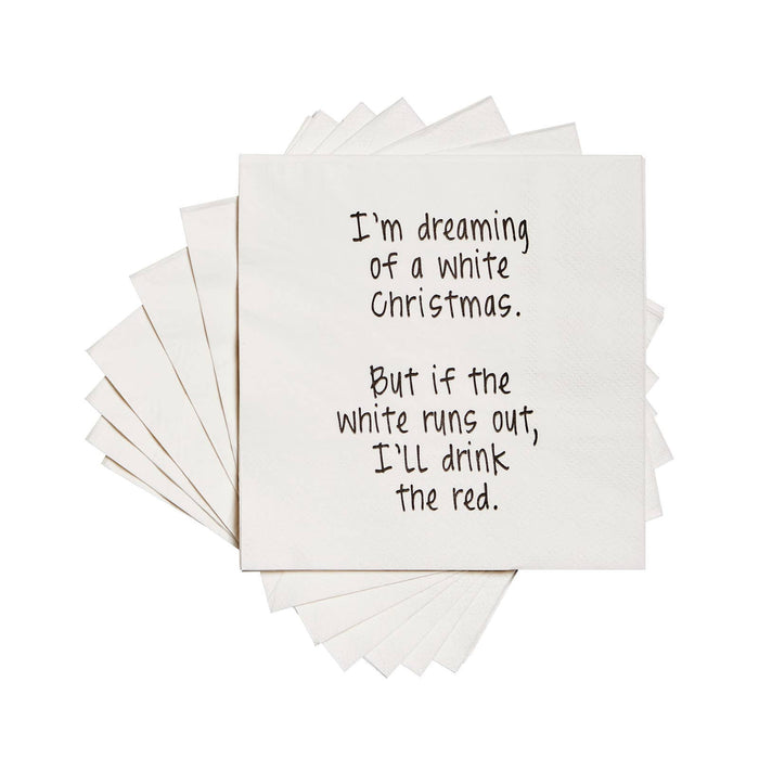 ellembee gift - I'm dreaming of a white Christmas. funny Cocktail Napkins